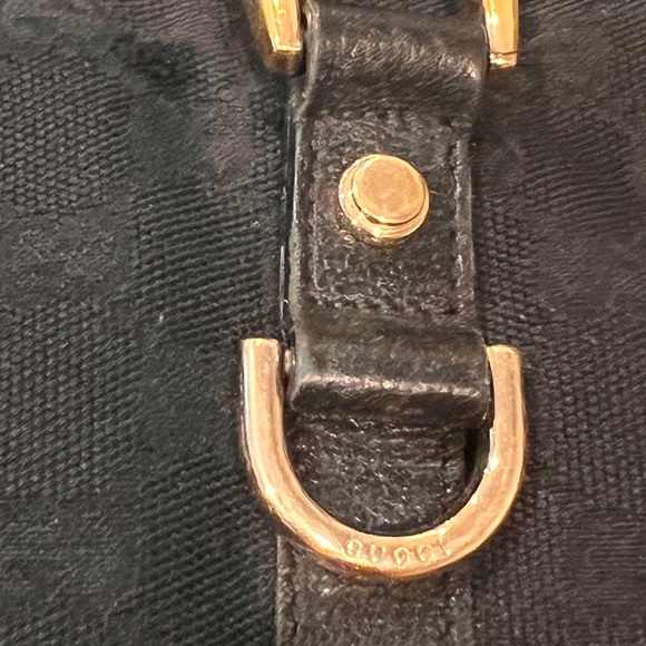 Vintage Gucci Black Jolicoeur Monogrammed Handbag Tote Bag - Picture 8 of 13